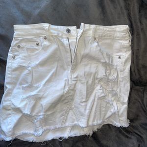 White Jean Skirt